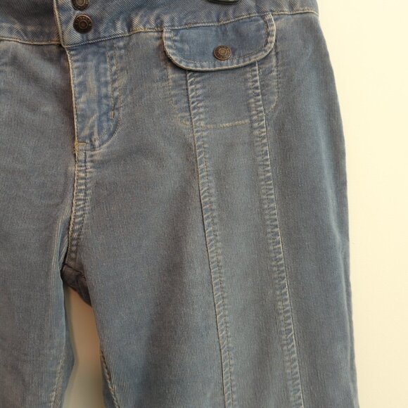 VTG Express Stretch Corduroy Flare Leg Pants Size 32 90’s Y2K Boho Hippie-lp - Picture 3 of 13